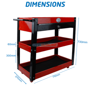 CAISSE CHARIOT AVEC TIROIR LOCALE ROUGE